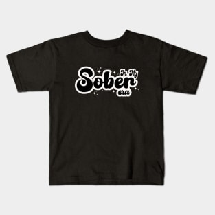 In My Sober Era Black and White Kids T-Shirt